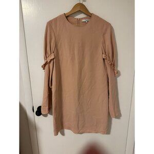 Tibi Womens Blush Pink Long Sleeve Dress With Ruffle Details & Back Zipper Size